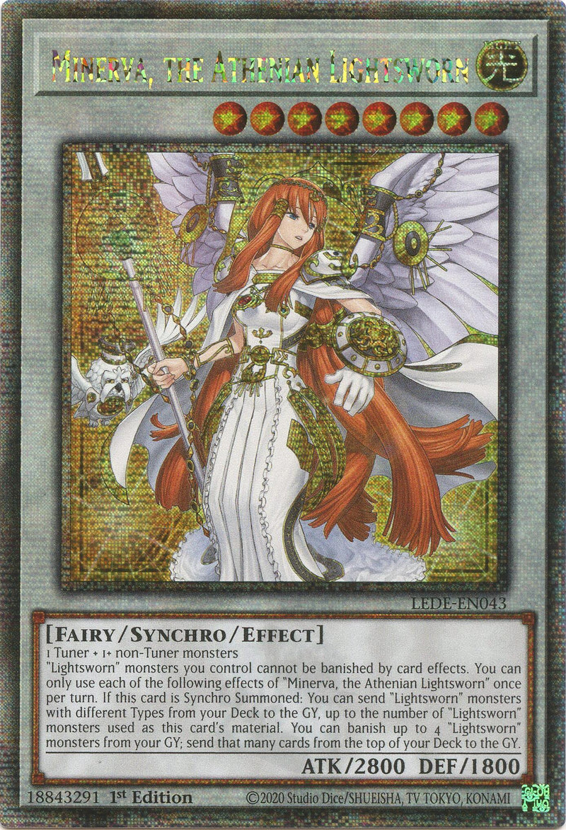 Minerva, the Athenian Lightsworn (Quarter Century Secret Rare) [LEDE-EN043] Quarter Century Secret Rare