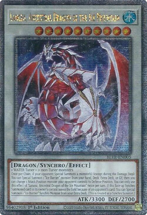 Lancea, Ancestral Dragon of the Ice Mountain (Quarter Century Secret Rare) [BLTR-EN005] Quarter Century Secret Rare