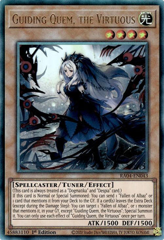 Guiding Quem, the Virtuous [RA04-EN043] Prismatic Ultimate Rare