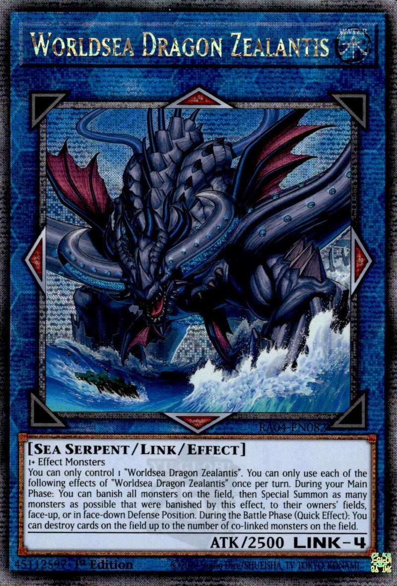 Worldsea Dragon Zealantis [RA04-EN082] Quarter Century Secret Rare