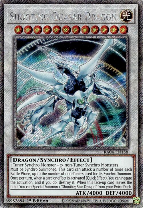 Shooting Quasar Dragon [RA04-EN158] Platinum Secret Rare