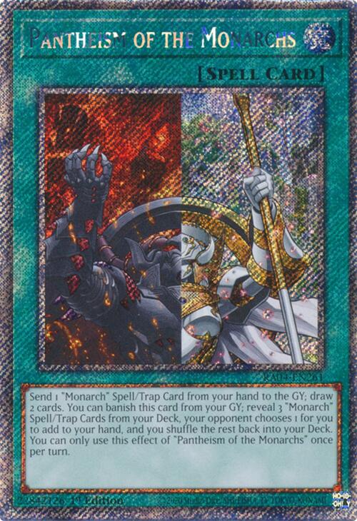 Pantheism of the Monarchs [RA04-EN261] Platinum Secret Rare