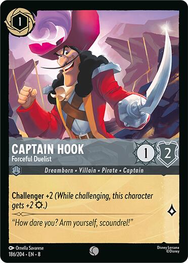Captain Hook - Forceful Duelist (186/204) [Reign of Jafar]