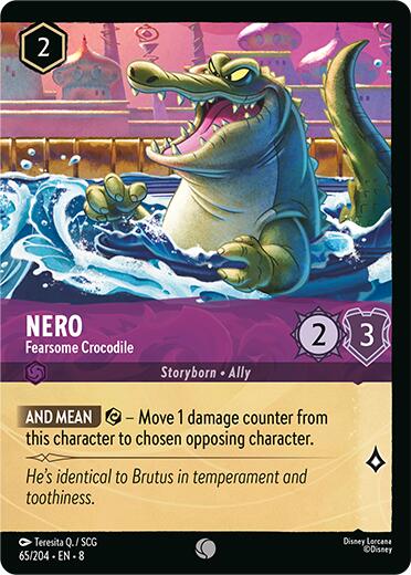Nero - Fearsome Crocodile (Cold Foil) (65/204) [Reign of Jafar]