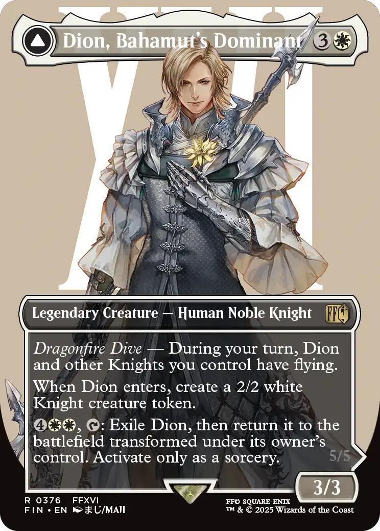 Dion, Bahamut's Dominant // Bahamut, Warden of Light (Borderless) [FINAL FANTASY]