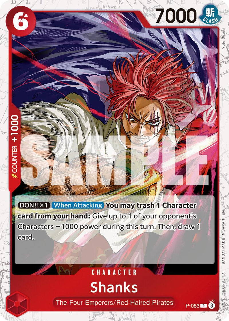 Shanks (P-083) (Pirate Foil) [Premium Booster -The Best- Vol. 2]