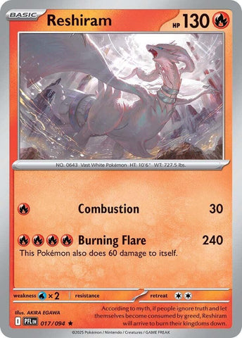 Reshiram (017/094) [Mega Evolution: Phantasmal Flames]