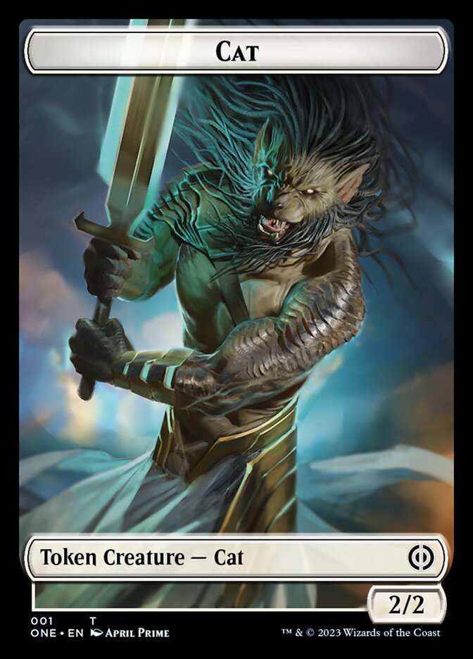 Phyrexian Mite (011) // Cat Double-Sided Token [Phyrexia: All Will Be