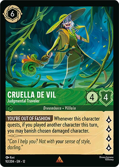 Cruella De Vil - Judgmental Traveler (92/204) [Wilds Unknown]