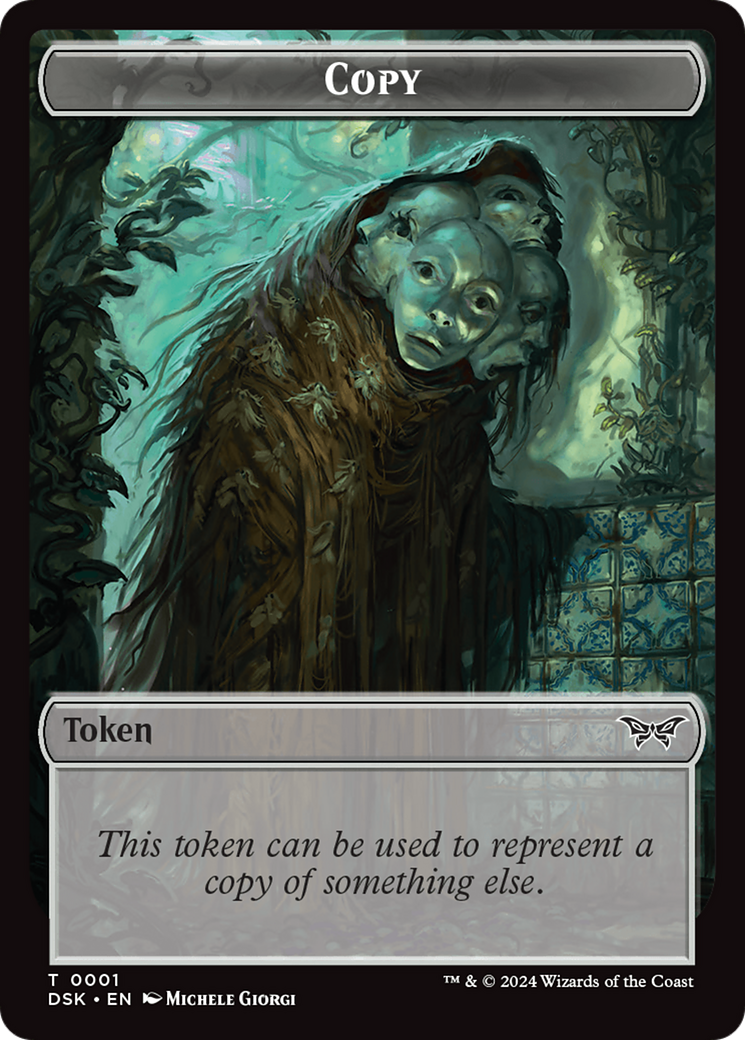 Copy // Manifest Double-Sided Token [Duskmourn: House of Horror Tokens