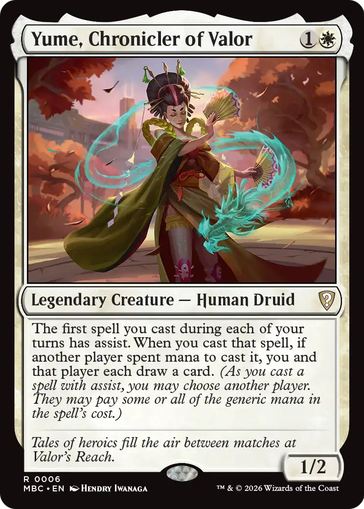Yume, Chronicler of Valor [Mystery Booster: Commander Edition]