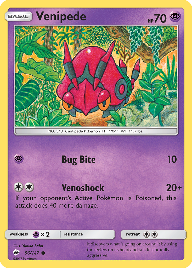 Venipede (56/147) [Sun & Moon: Burning Shadows]