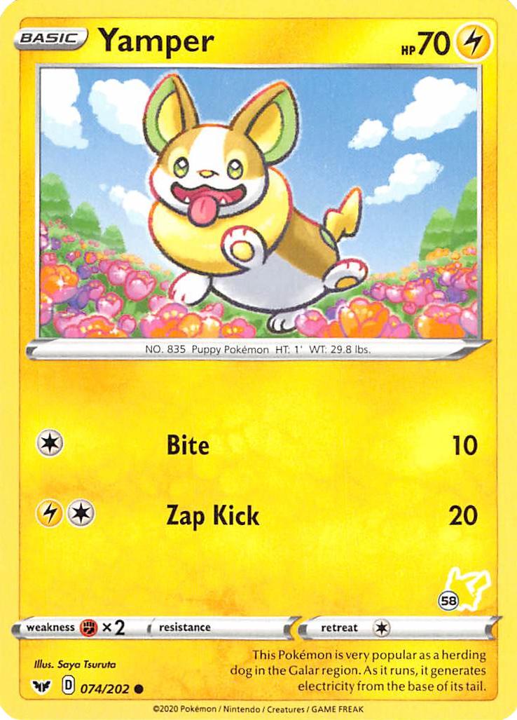 Yamper (074/202) (Pikachu Stamp