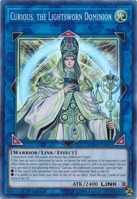 Curious, the Lightsworn Dominion [EXFO-EN091] Super Rare